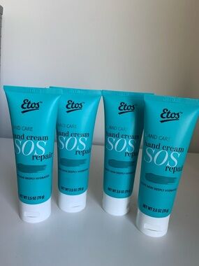 4 Tubes Etos Hand Care Hand Cream SOS Repair Keeps Skin Deep Hydrated 2.5 oz Ea